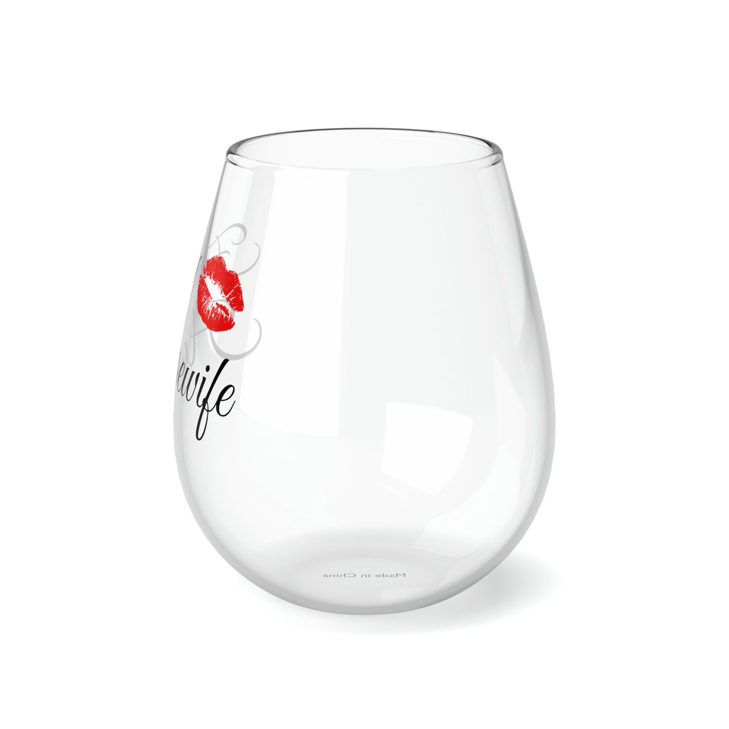 Feral housewife Stemless Wine Glass, 11.75oz