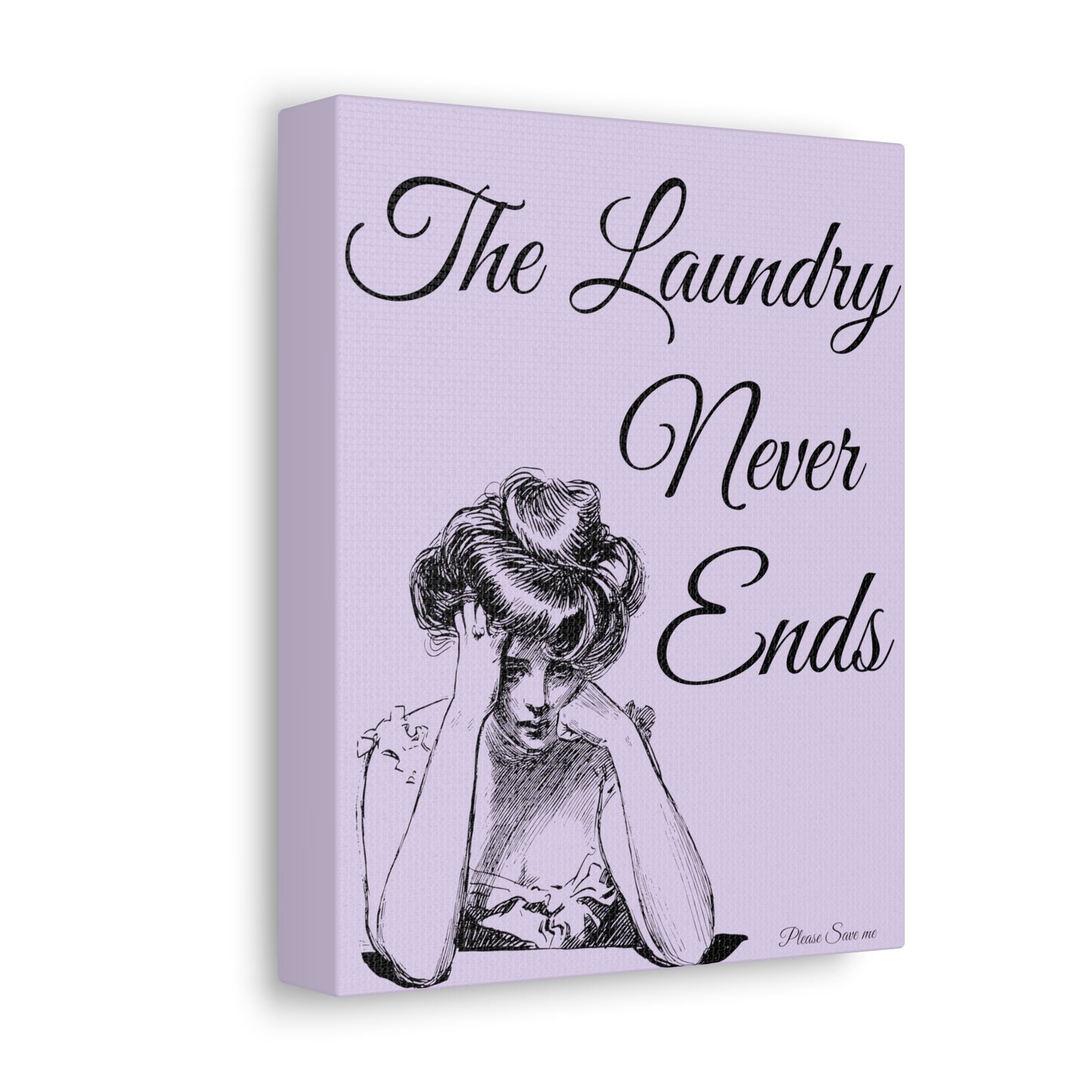 Laundry Satin Canvas, Stretched