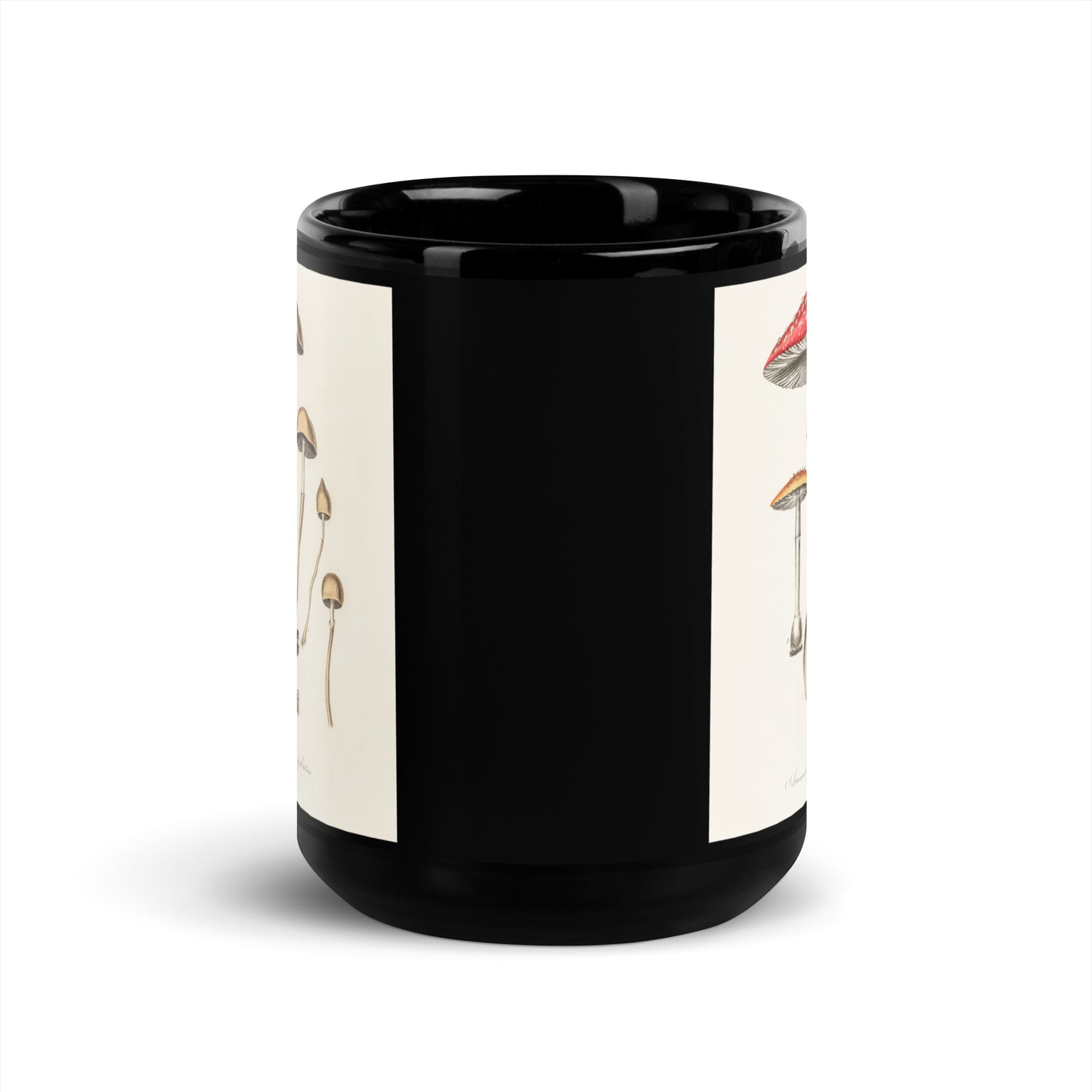 Mushroom Black Glossy Mug