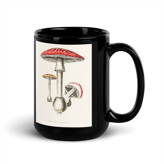 Mushroom Black Glossy Mug